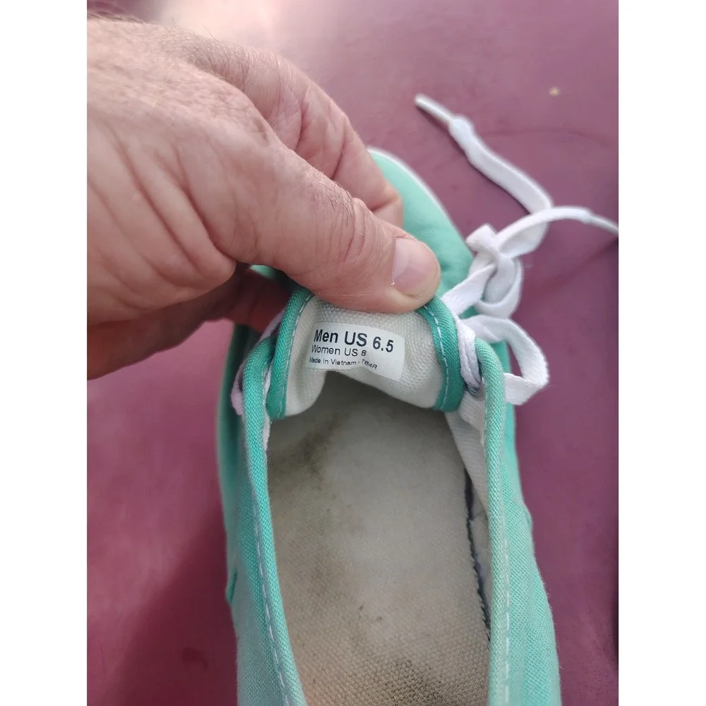 Vans Authentic Lo Pro Mint Green Canvas Low Top Sneakers Womens 8 Mens‎ 6.5